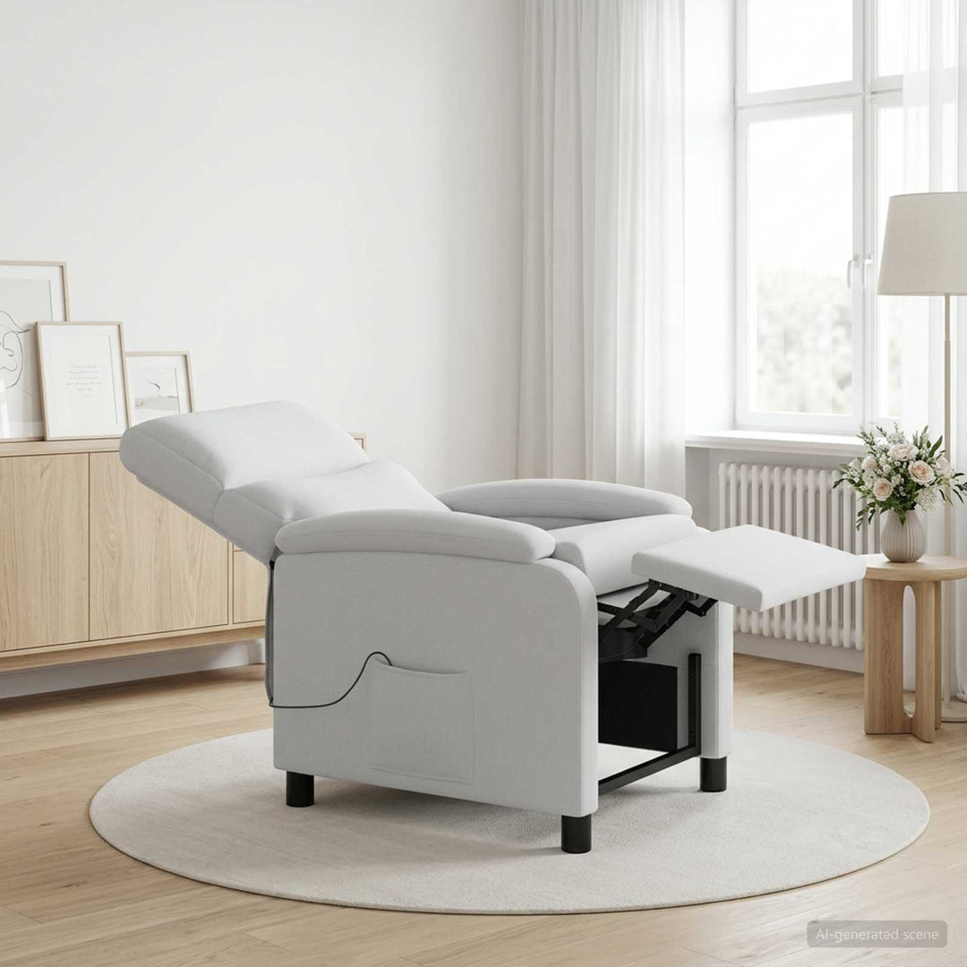 Massage Lænestol Hvid Stof