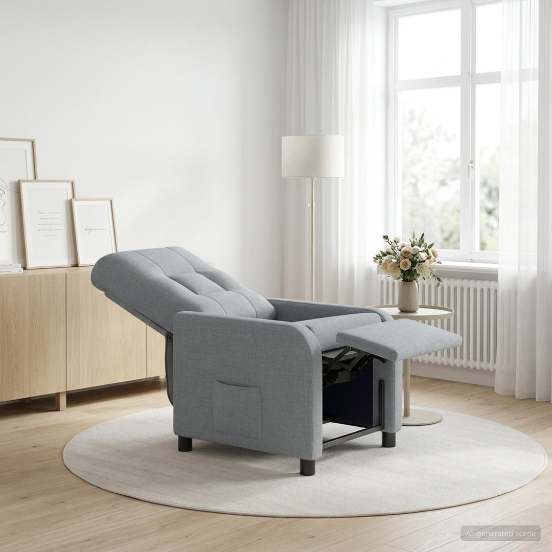 Recliner Lysegrå Stof