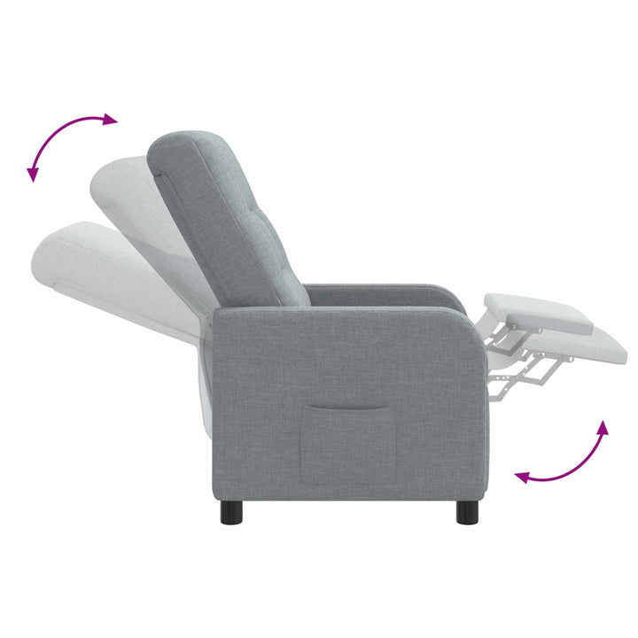 Recliner Lysegrå Stof