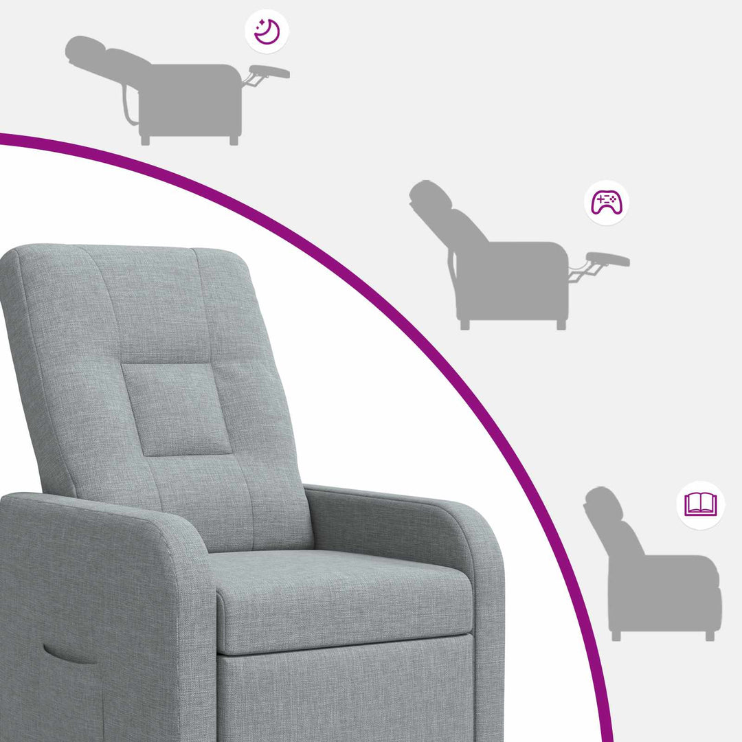 Recliner Lysegrå Stof