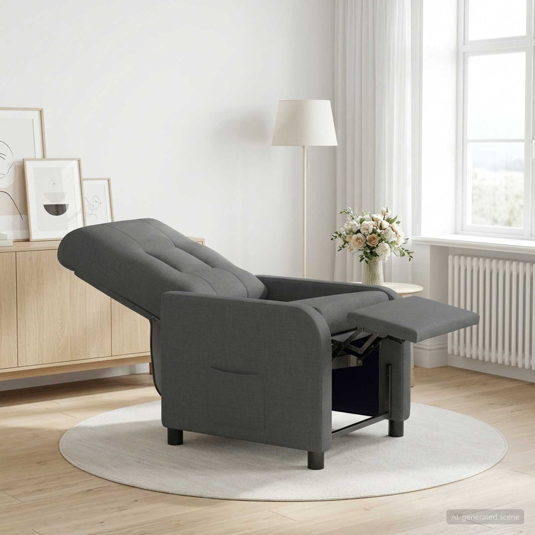 Recliner Mørkegrå Stof