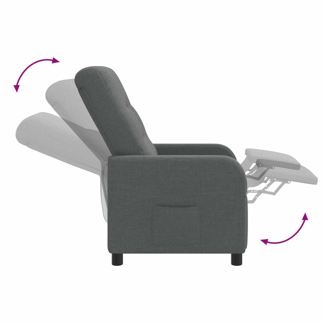 Recliner Mørkegrå Stof