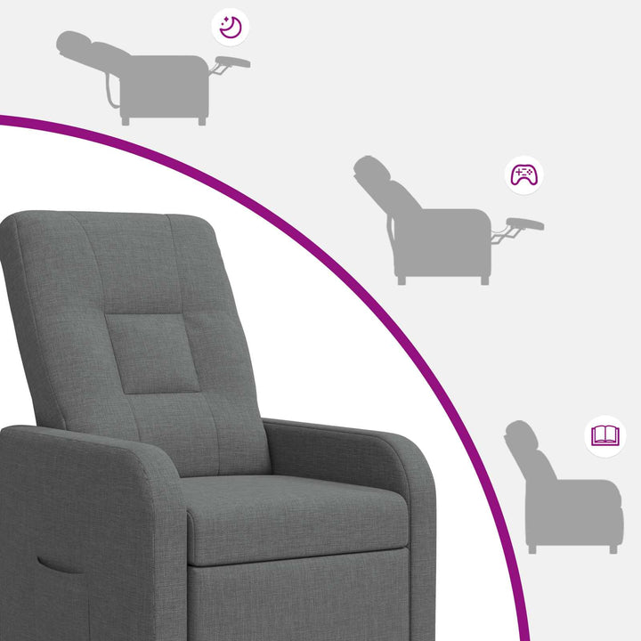 Recliner Mørkegrå Stof