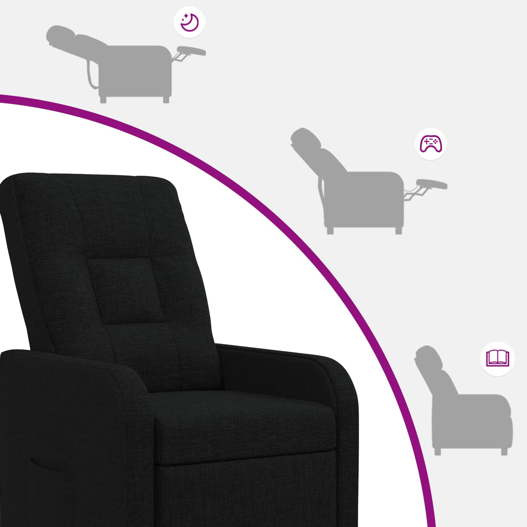 Recliner Sort Stof
