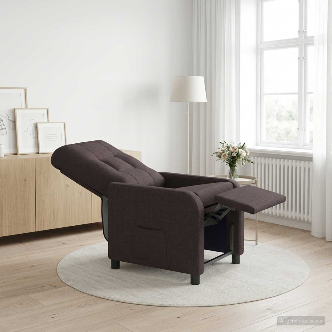 Recliner Mørk Brun Stof