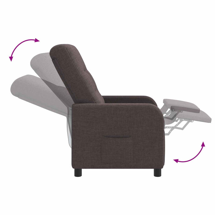 Recliner Mørk Brun Stof