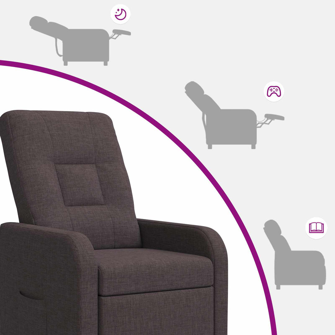 Recliner Mørk Brun Stof