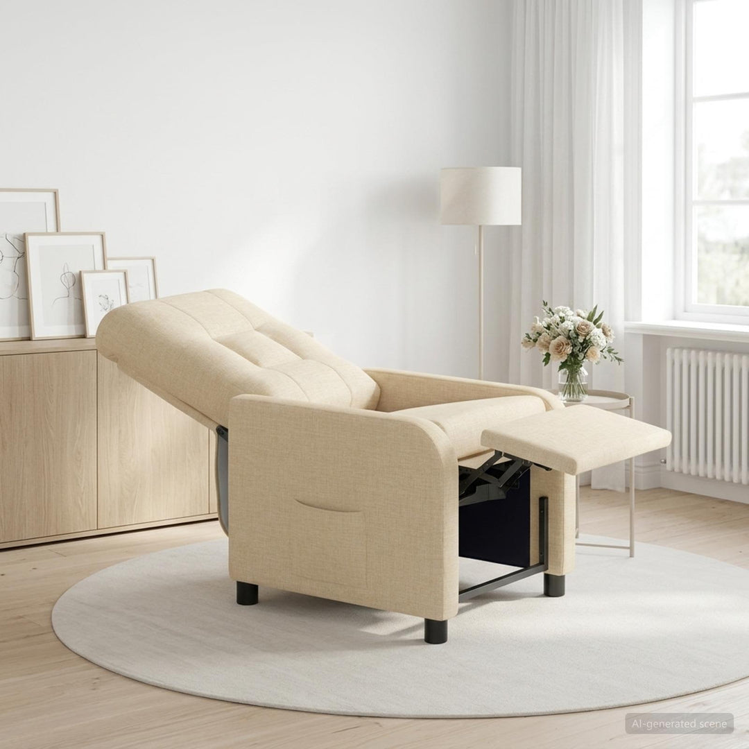Recliner Cremefarvet Stof