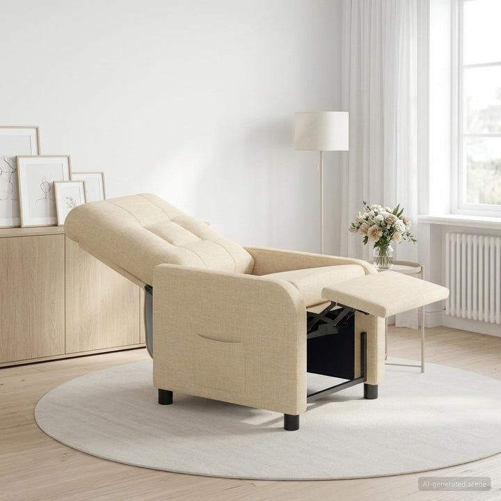 Recliner Cremefarvet Stof