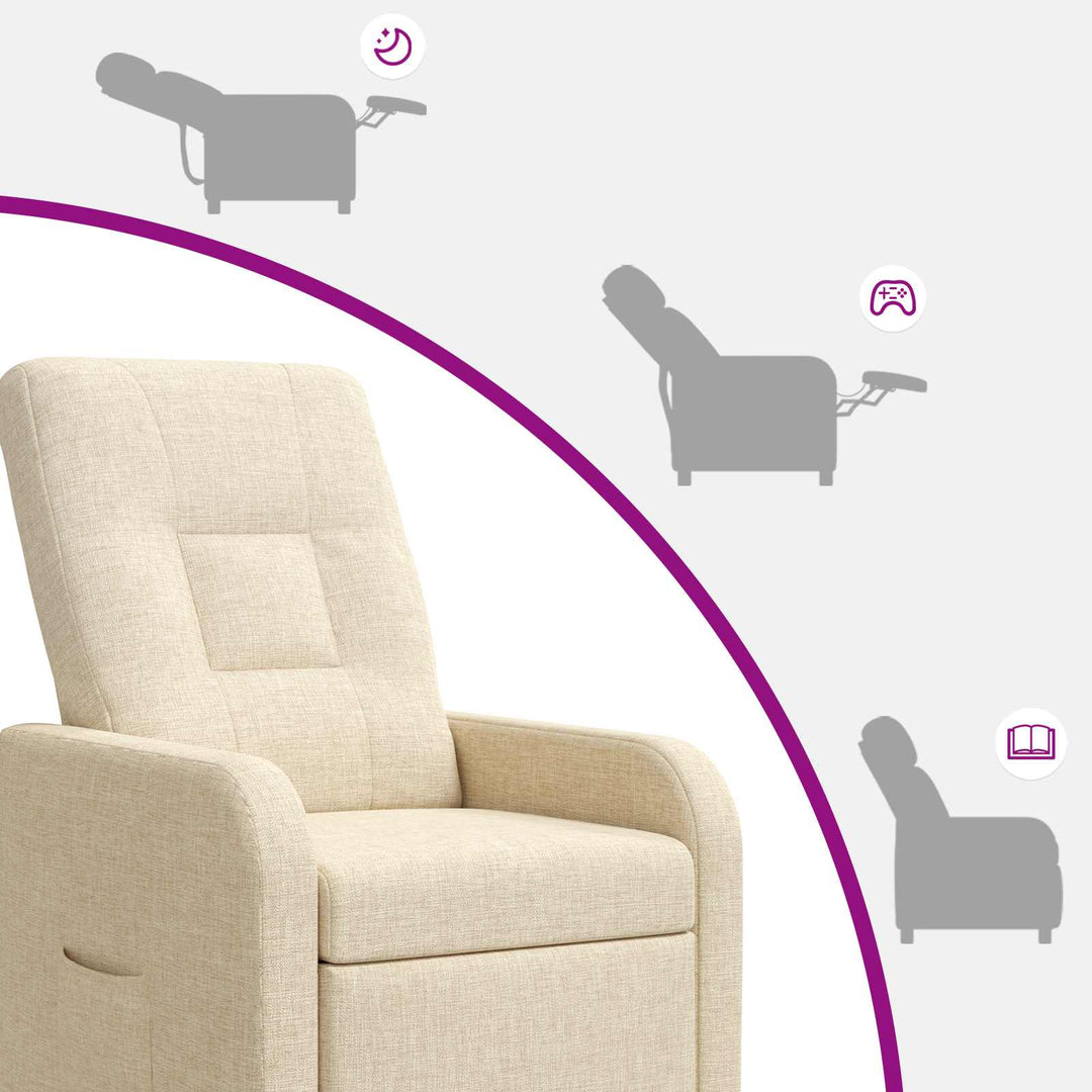 Recliner Cremefarvet Stof