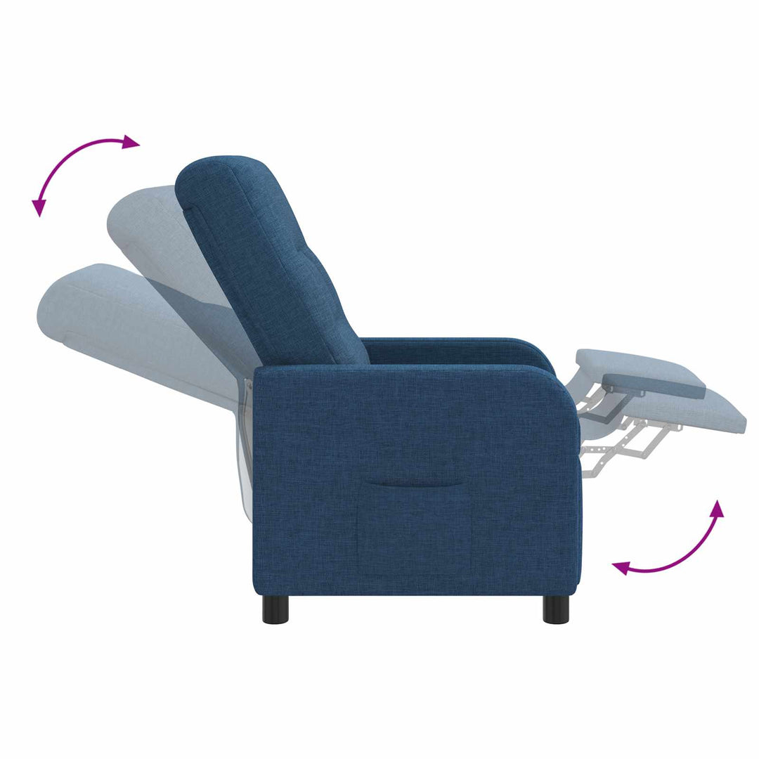 Recliner Blå Stof