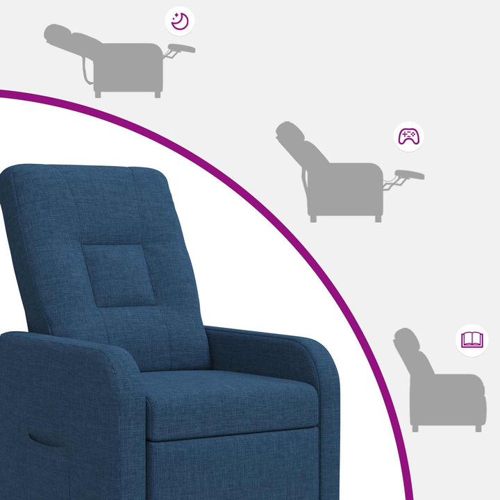 Recliner Blå Stof