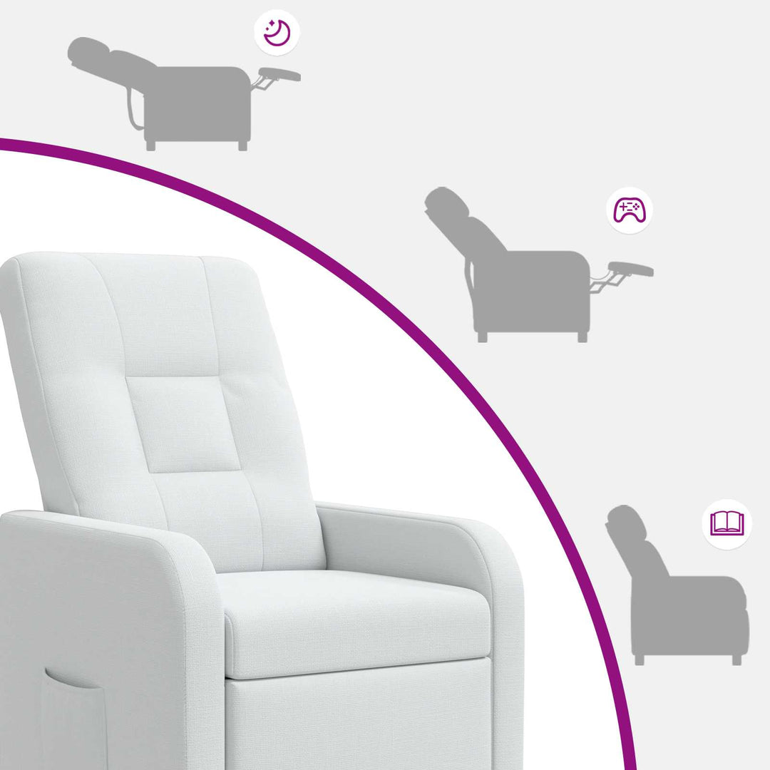 Recliner Hvid Stof