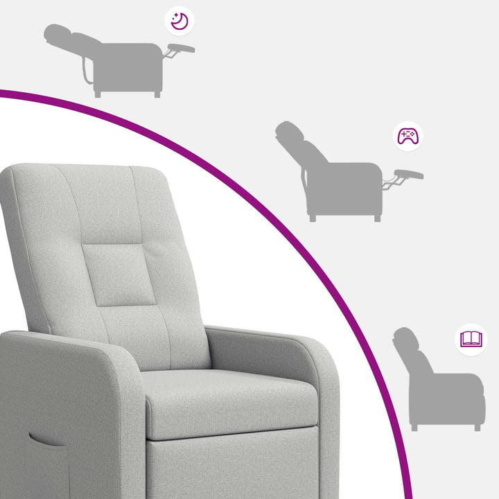 Recliner Skygrå Stof