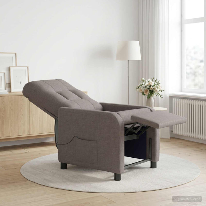 Massage Lænestol Gråbrun Stof
