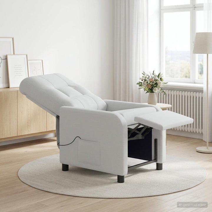 Massage Lænestol Hvid Stof