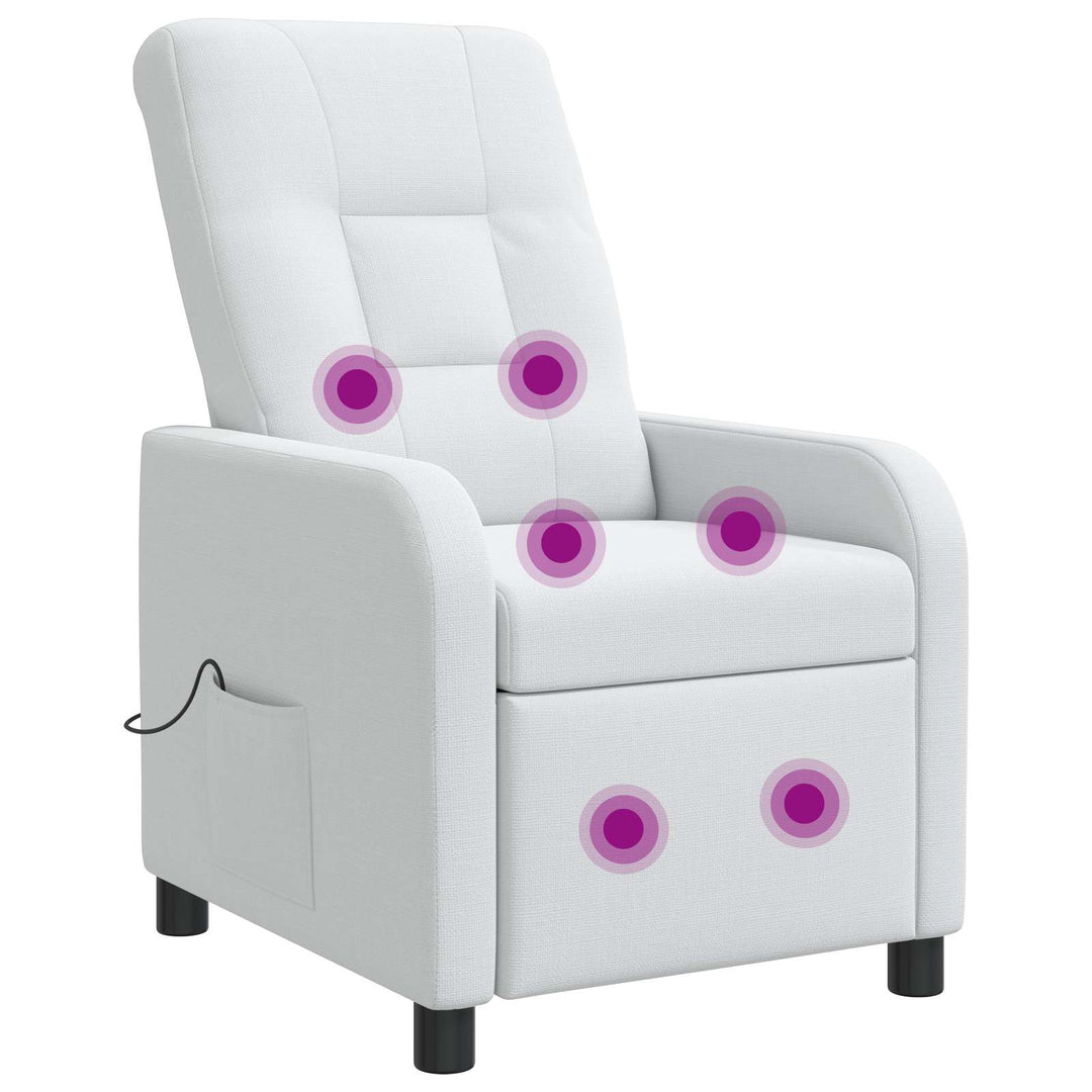 Massage Lænestol Hvid Stof