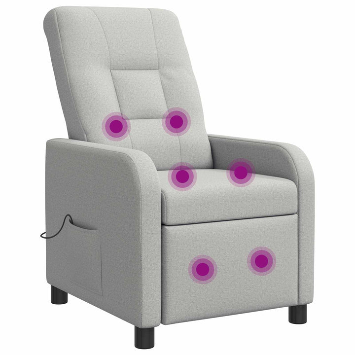 Massage Lænestol Skygrå Stof