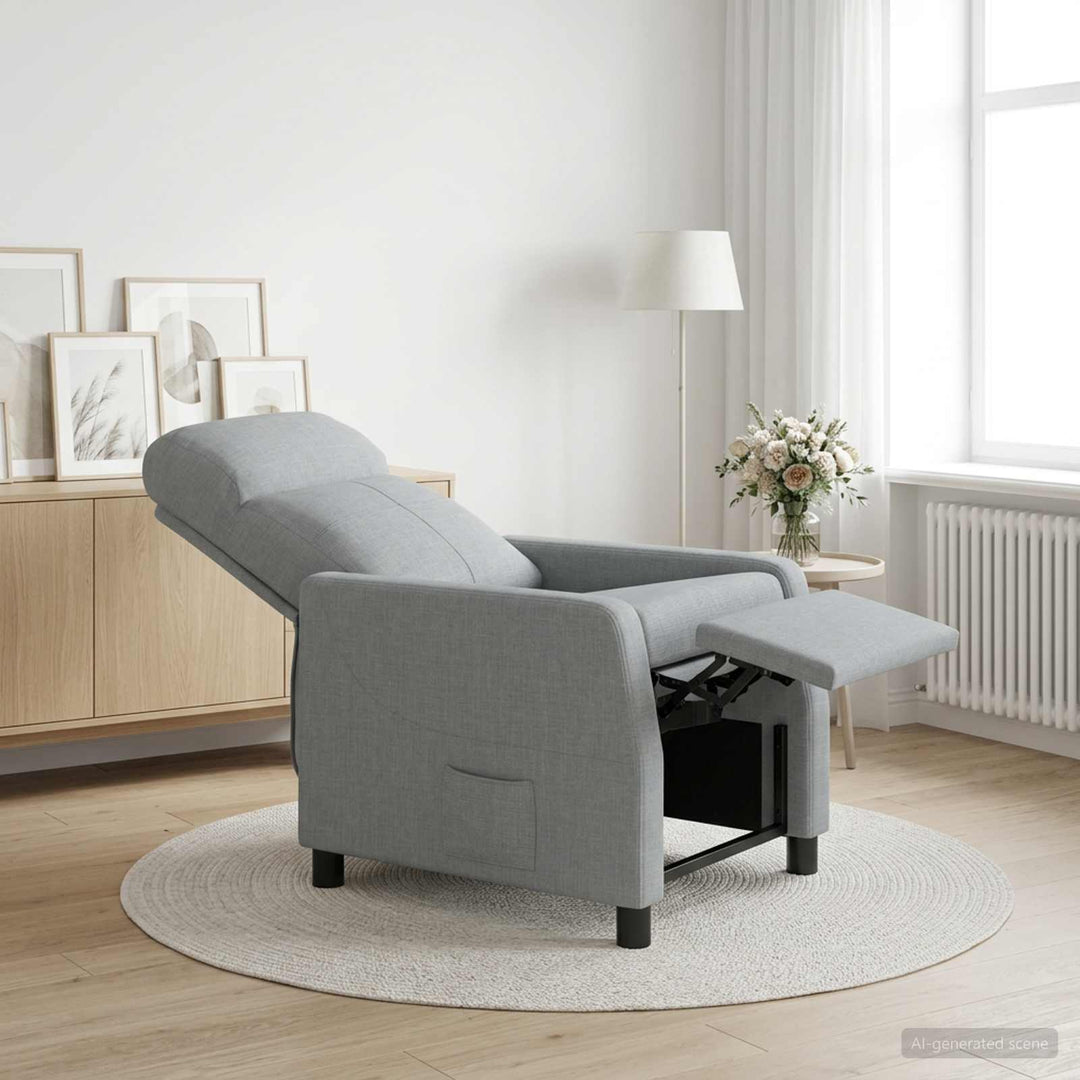 Recliner Lysegrå Stof