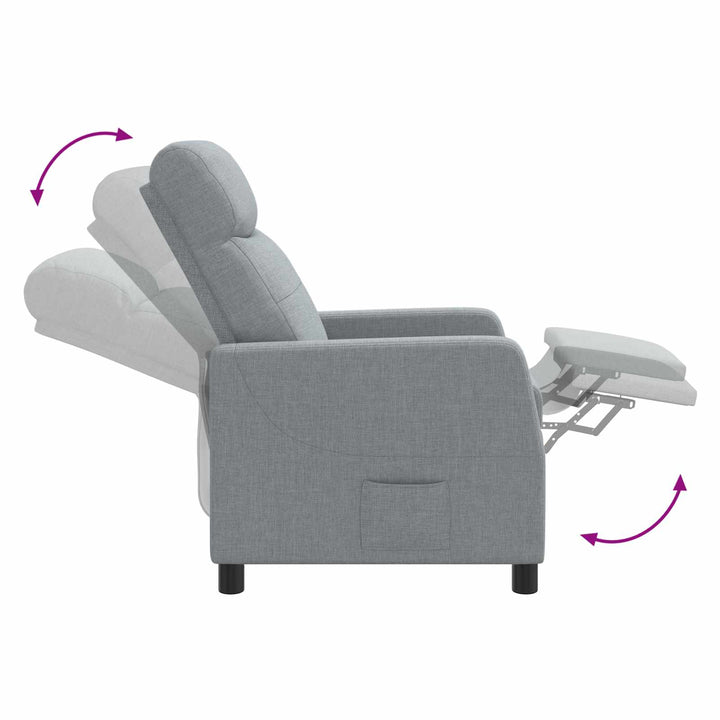 Recliner Lysegrå Stof