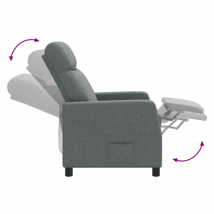 Recliner Mørkegrå Stof