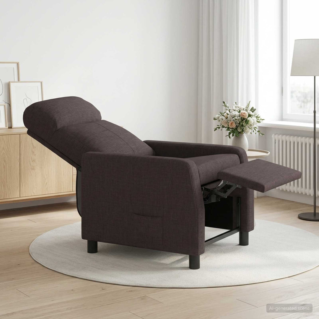 Recliner Mørk Brun Stof