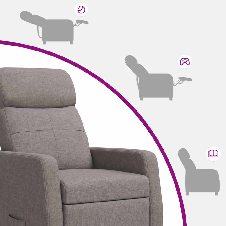 Recliner Gråbrun Stof