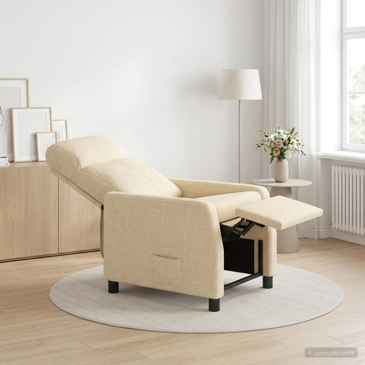 Recliner Cremefarvet Stof