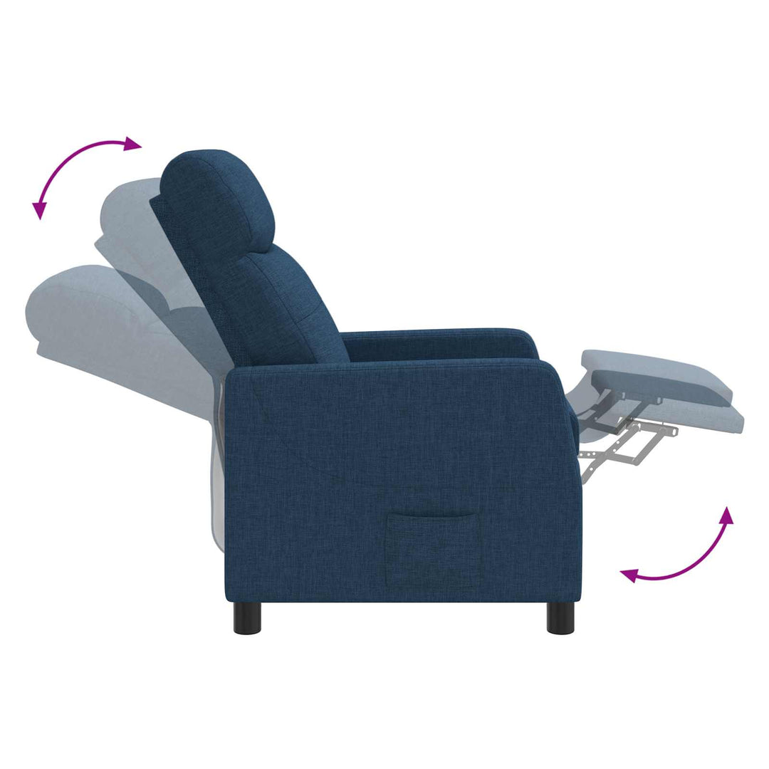 Recliner Blå Stof