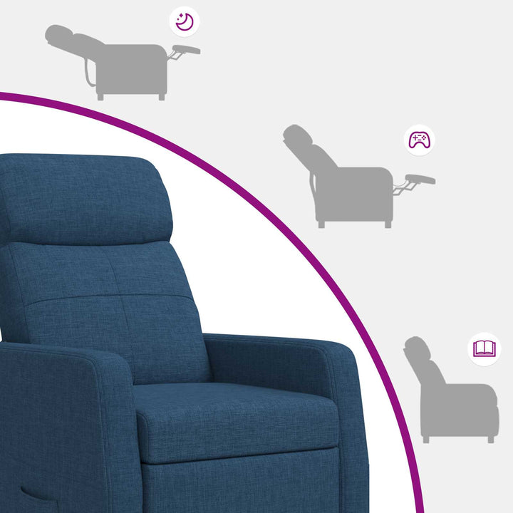 Recliner Blå Stof