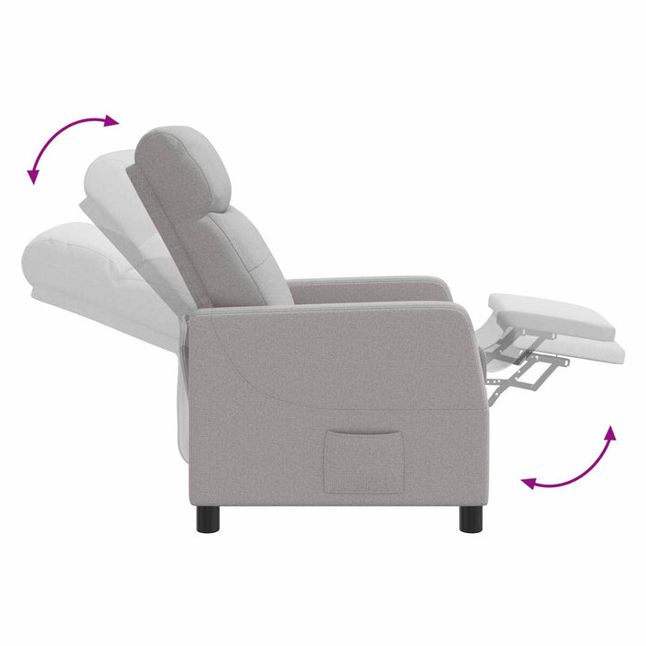 Recliner Skygrå Stof