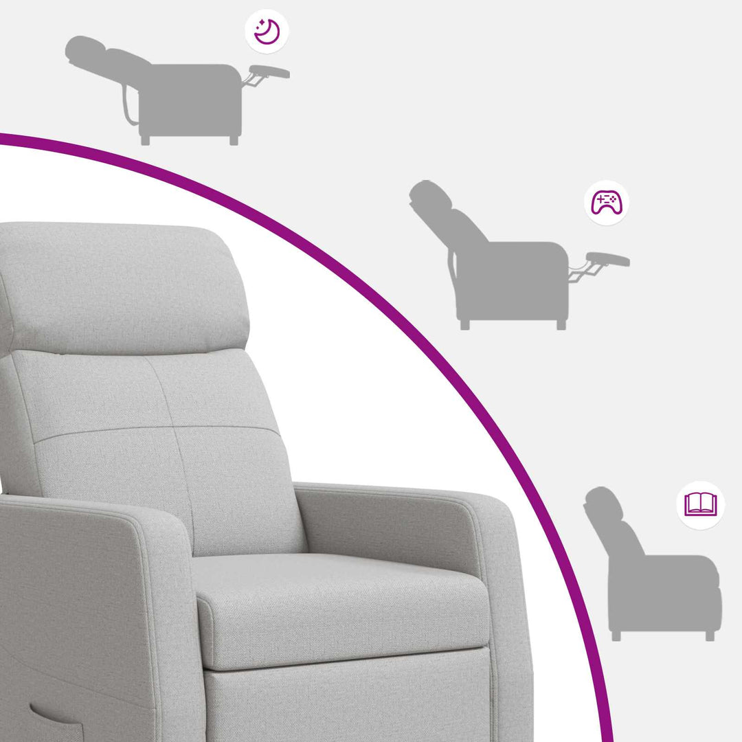 Recliner Skygrå Stof