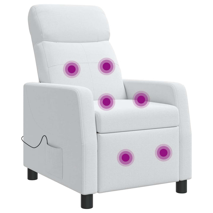 Massage Lænestol Hvid Stof