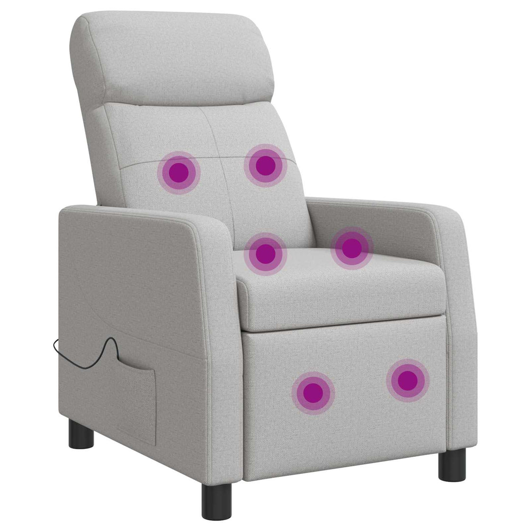 Massage Lænestol Skygrå Stof