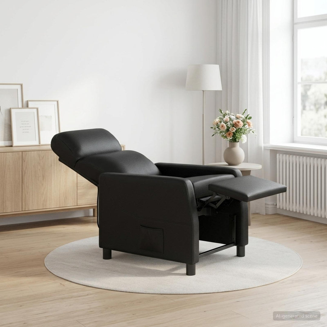 Recliner Sort Kunstlæder