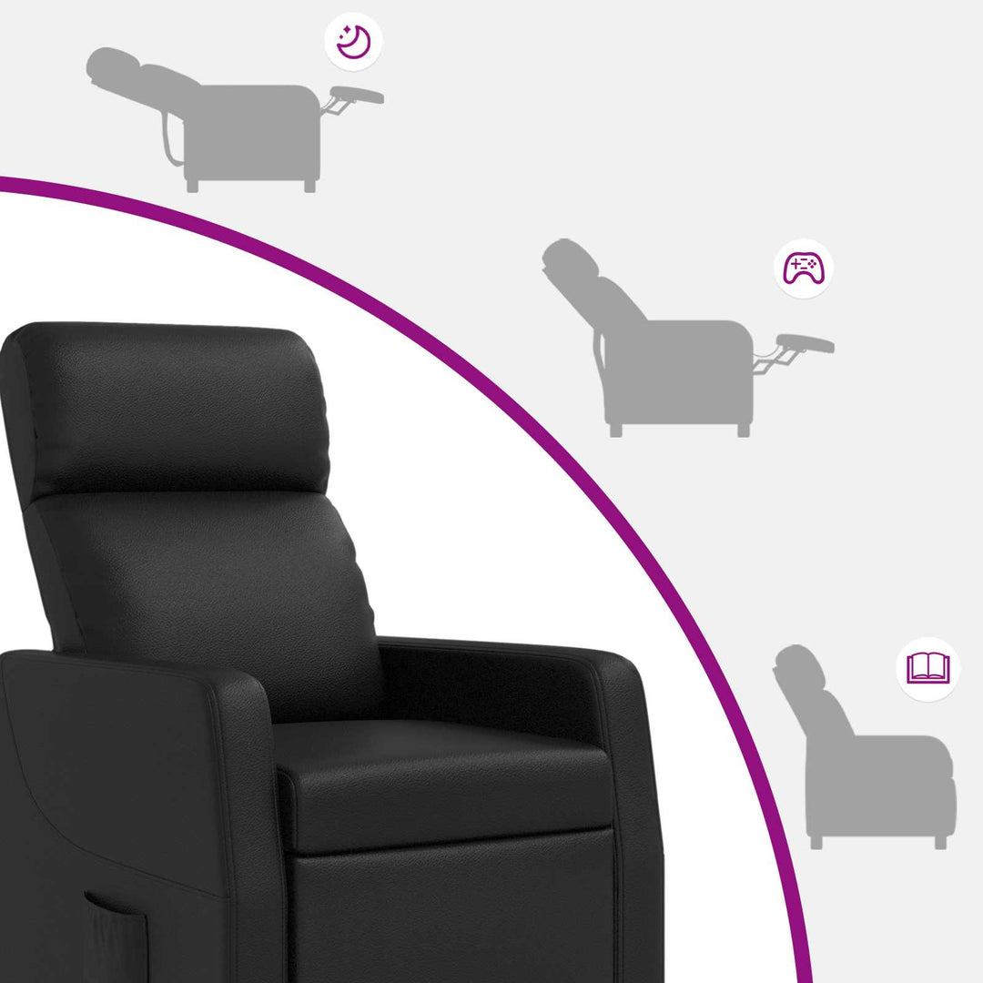 Recliner Sort Kunstlæder