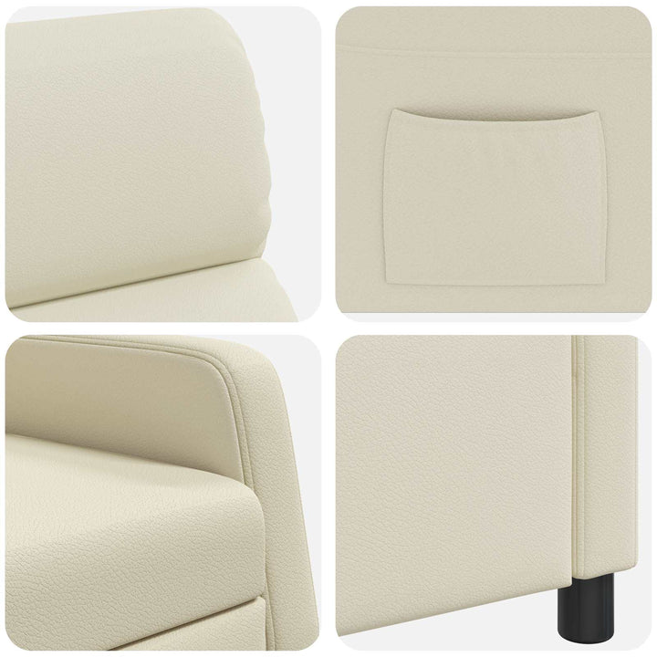 Recliner Cremefarvet Kunstlæder