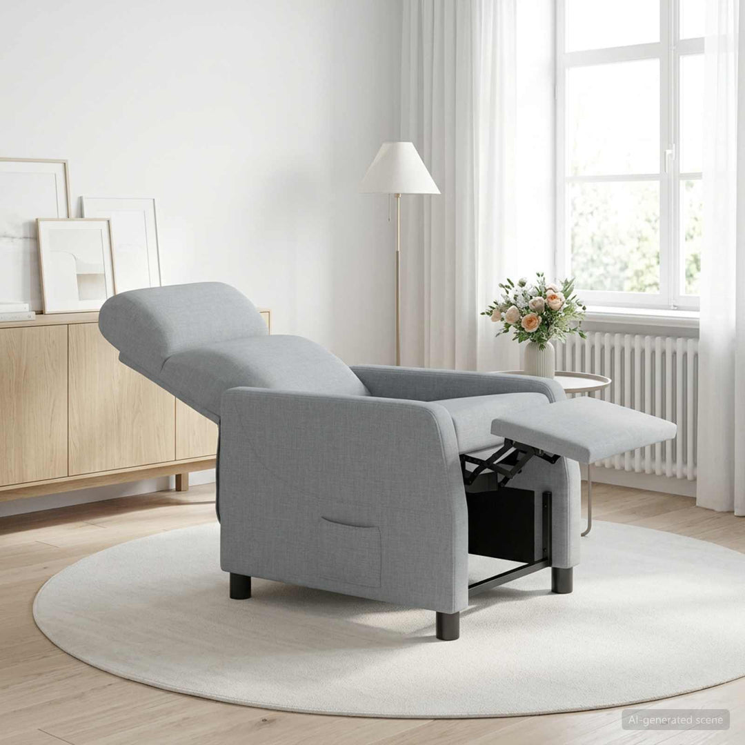 Recliner Lysegrå Stof