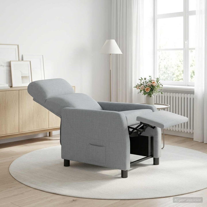Recliner Lysegrå Stof