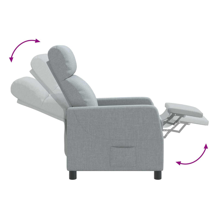 Recliner Lysegrå Stof