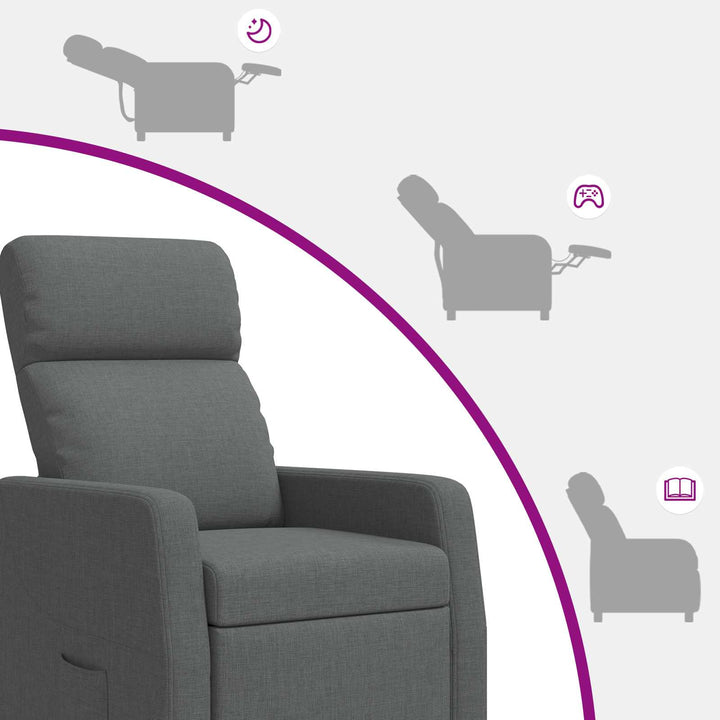 Recliner Mørkegrå Stof