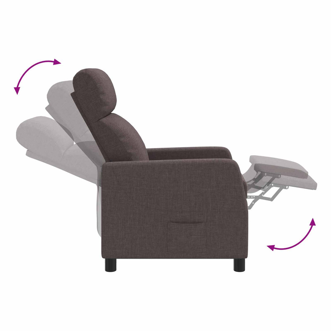 Recliner Mørk Brun Stof
