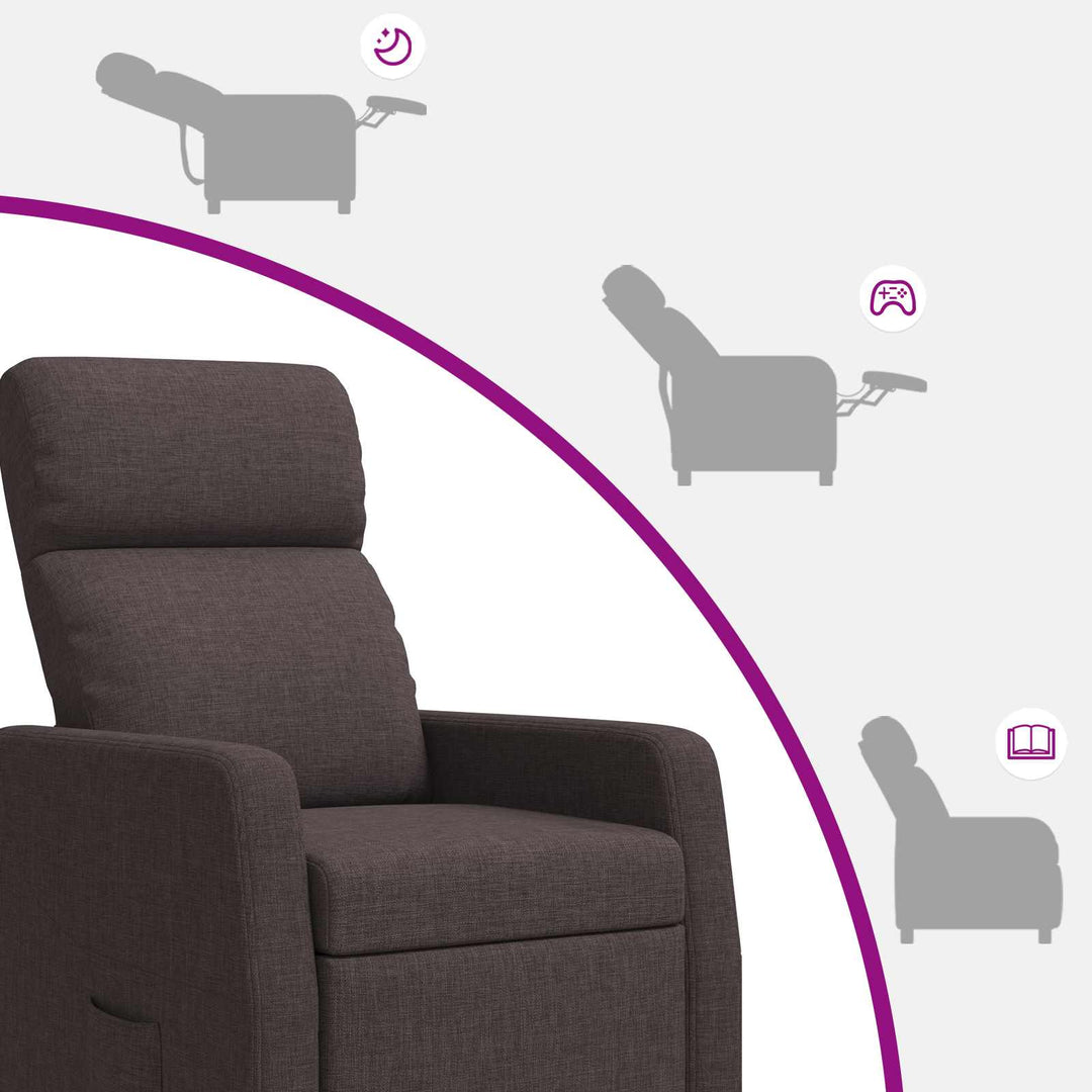 Recliner Mørk Brun Stof