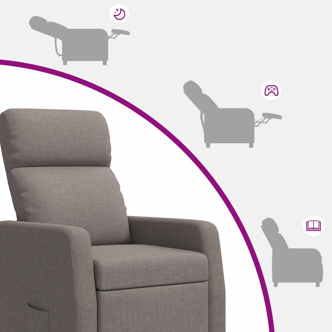 Recliner Gråbrun Stof