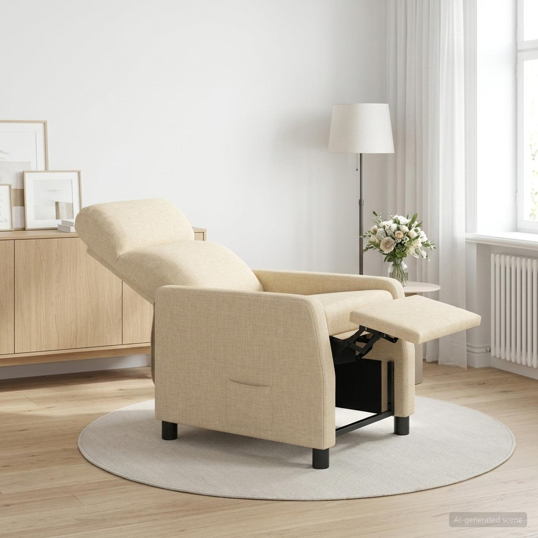 Recliner Cremefarvet Stof
