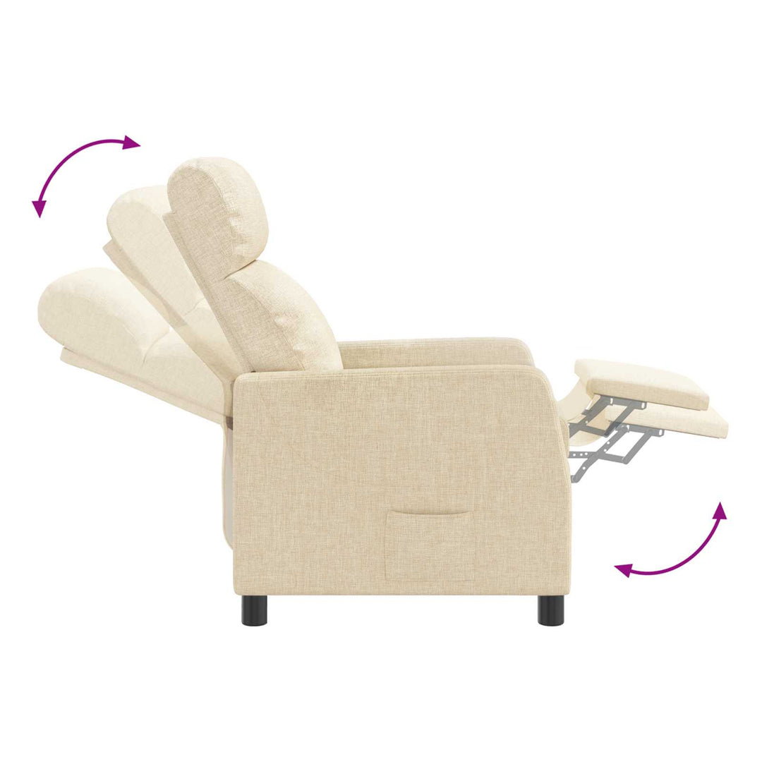 Recliner Cremefarvet Stof