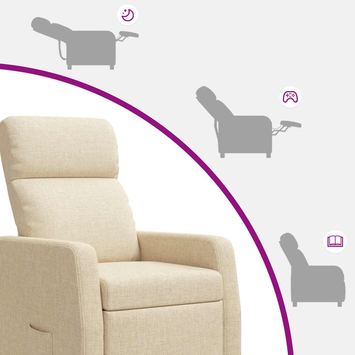 Recliner Cremefarvet Stof