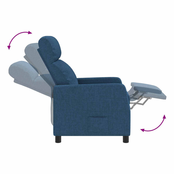 Recliner Blå Stof