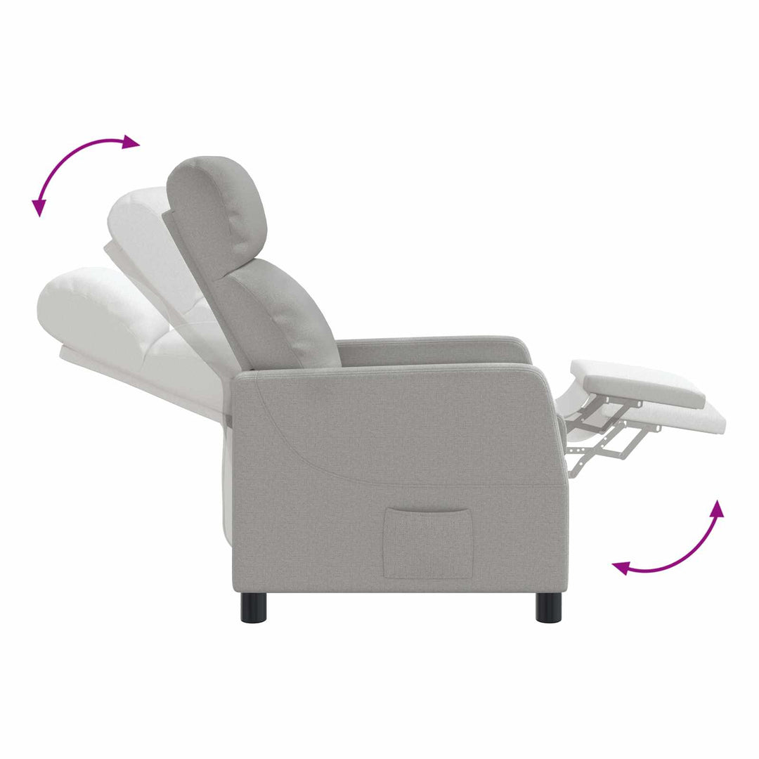 Recliner Skygrå Stof