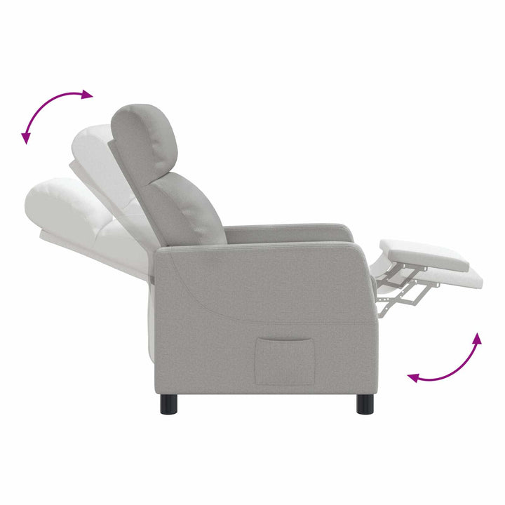 Recliner Skygrå Stof